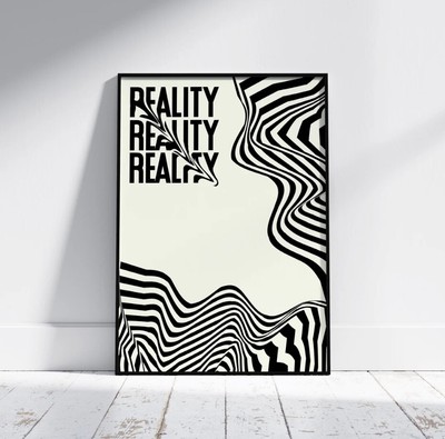 Distorted Reality Wall Poster, Psychedelic Wall Print