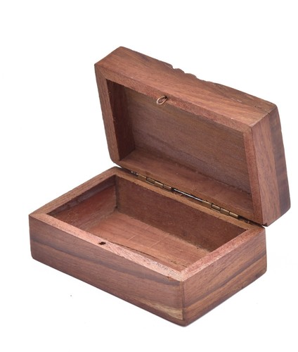 Indian Handcrafted Wooden Brown Camel Print Brass Box Storage Jewelry Box - Picture 5 of 6