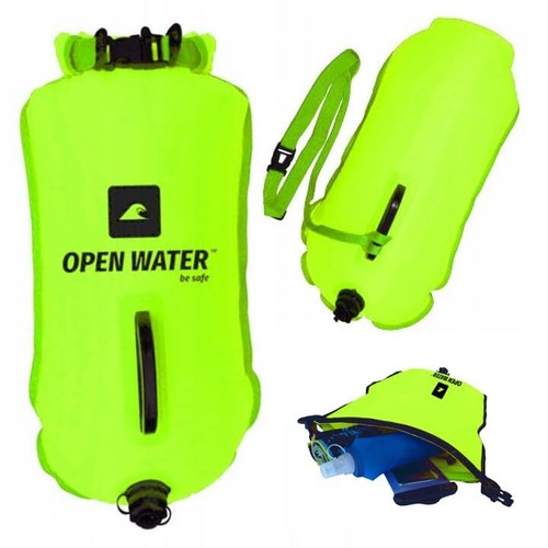 Bouée De Natation OpenWater XL Gonflable 28L Orange – Sécurité + Poche Étanché 2 Chambres – Nage En Eau Libre