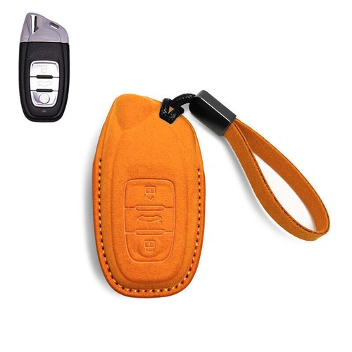 Suede Leather Car Smart Key Fob Case Cover Bag For Lamborghini Huracan Aventador - Picture 6 of 16