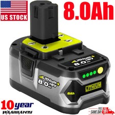 For RYOBI P108 18V One Plus High Capacity Battery 18 Volt Lithium-Ion New 8.0Ah