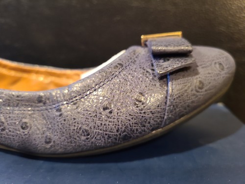 Blazer para mujer Cole Haan Elsie Ballet II azul cuero zapatos planos nuevos talla 7B - Imagen 2 de 4