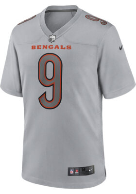 Cincinnati Bengals Joe Burrow #9 Nike Gray Atmosphere Official NFL