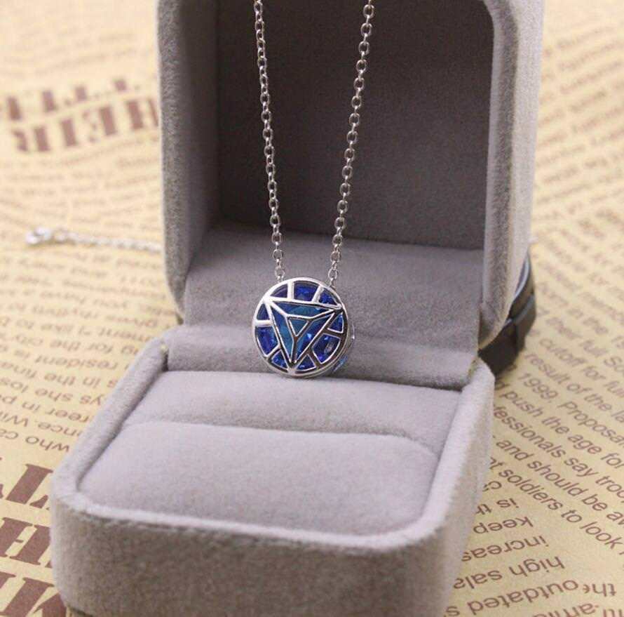 Arc Reactor 925 Silver Blue Pendant 