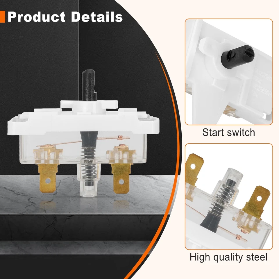 1-20 Parts WE4M416 WE4M367 WE4M352 for GE Dryer Push-to-Start On Switch - Image 4 of 4