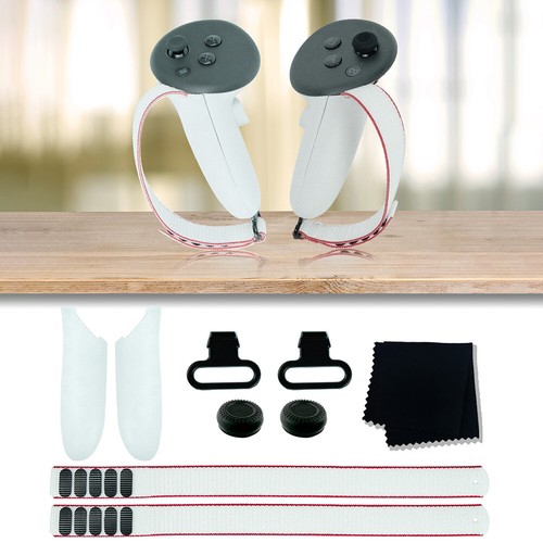 VR Controller Grips Battery Covers with Adjustable Straps Kit for Meta Quest 3 - Picture 9 of 12