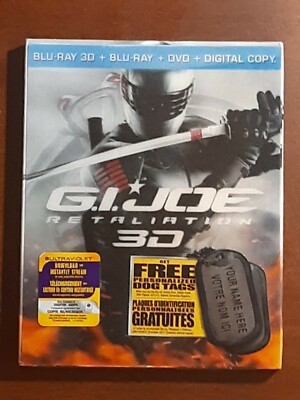 G.I. Joe Retaliation 3D, Blu-ray, DVD & digital, New ReSealed, Slipcover 
