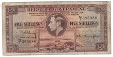 Bermuda - 12.5.1937 5 Shillings Banknote (P-8b)