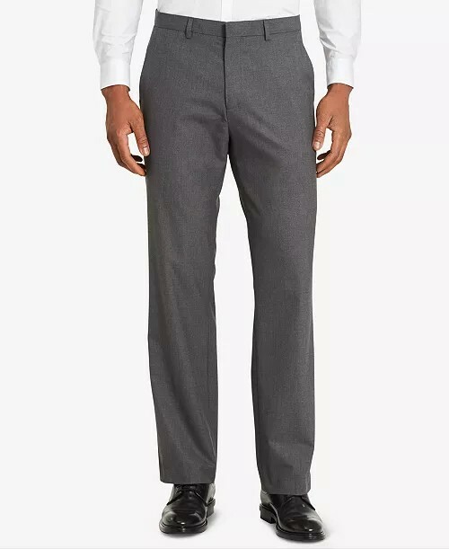 Calvin Klein Infinite Stretch Slim Fit End-On-End Dress Pants, Iron Gate,  31x32 | eBay