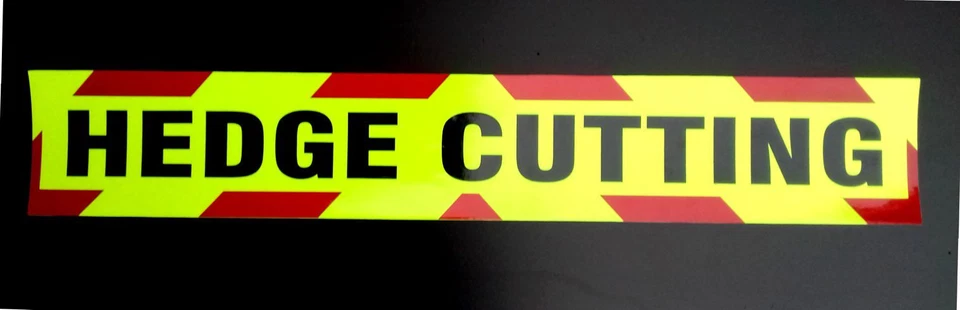 APPLE Hedge Cutting Fluorescent Magnetic Warning Sign