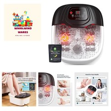 Foot Spa Bath Massager with Heat, Epsom Salt,Bubbles, Vibration and Red Light...