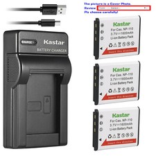 Kastar Battery Slim USB Charger for NP-110 NP-160  Casio Exilim EX-ZR70 Camera