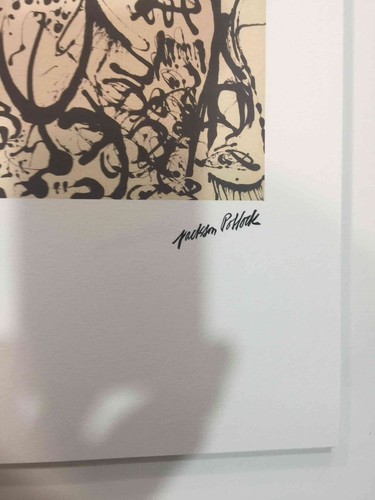 JACKSON Pollock Lithography Off Set CM 50x70 Signature On Slab With Certificate - Picture 5 of 6