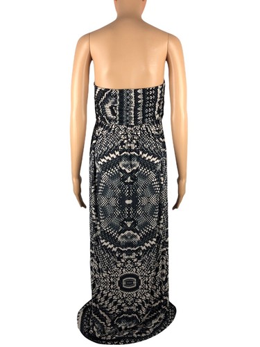 Robbie Bee Womens Large Maxi Dress Strapless Abstract Pattern Polyester EUC - Picture 4 of 8