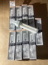 Lot of 9 Sylvania Dulux D Tube 2 Pin 18W Flourescent Light Bulbs 20709 Open Box