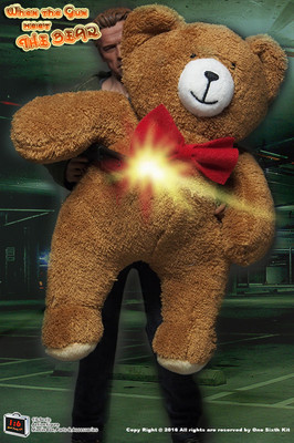 Custom Made Plush Bear For 1/6 Scale Terminator T800 Guardian Costume Display Custom Made Plush Bear For 1/6 Scale Terminator T800 Guardian Costume Display