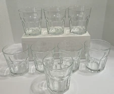 Vintage Libbey Gibraltar Clear 4" Panel Bar Glasses Lot of 4 Liquor Rocks Drink