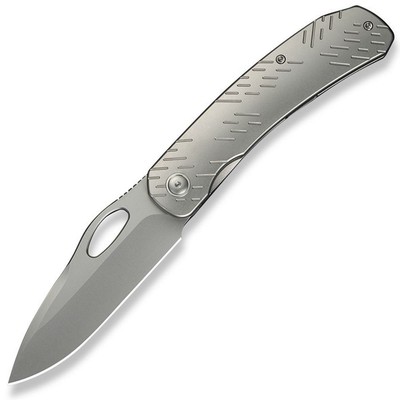 We Knife Inmate Framelock Gray Titanium Folding CPM-20CV Pocket Knife 23096B1