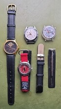 Lot of 4 Wrist Watches Conquest Markstein Armitron Silver & Gold Tone
