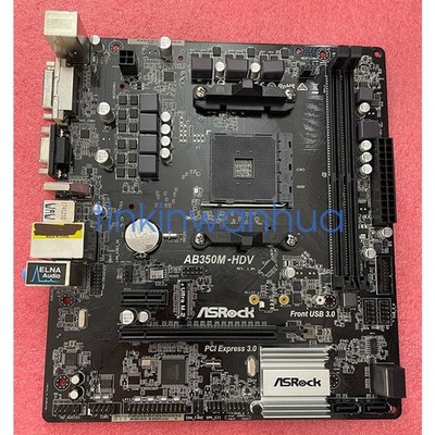 For ASRock AB350M-HDV Socket AM4 DDR4 1×M.2 4×SATA III Micro ATX Motherboard #ea