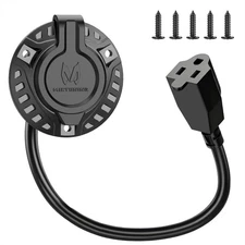 MICTUNING 15A RV Shore Power Inlet Waterproof with Integrated 18” Extension