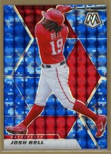 2021 Panini Mosaic Baseball Blue Reactive Prizm Josh Bell No. 15