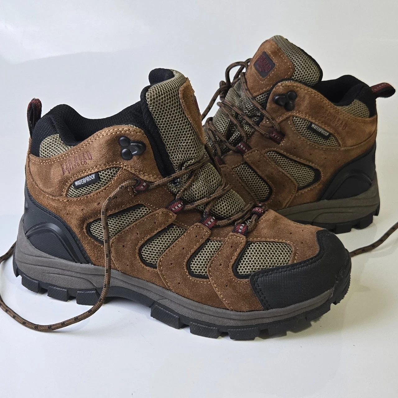 RedHead Zipline Waterproof Brown Leather Hiking Shoes US Size 5M