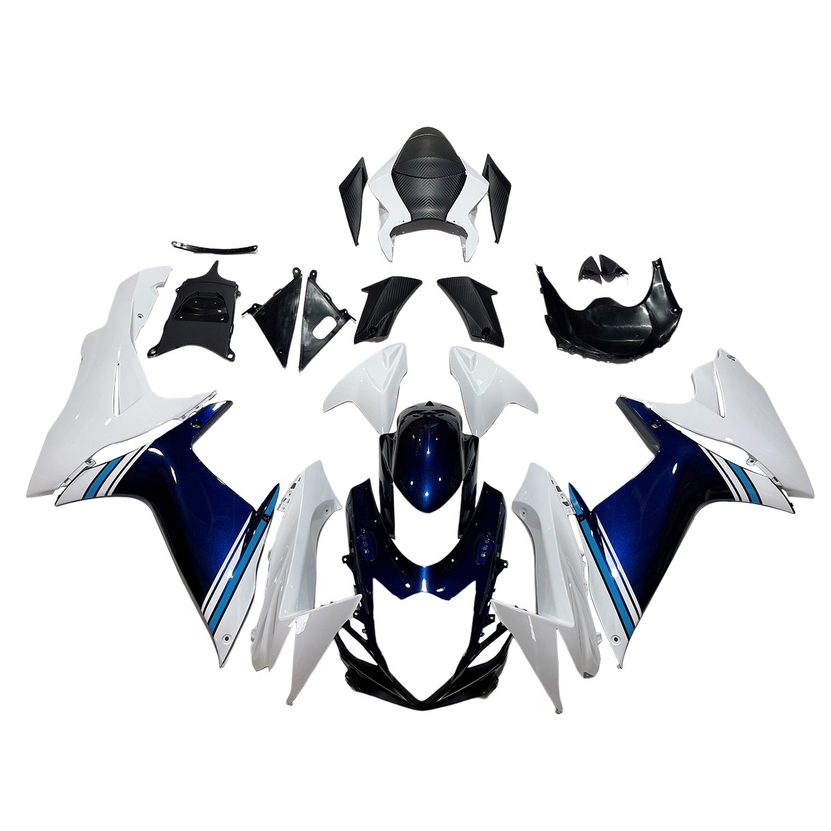 Blue White Fairing Kit for 2011-2025 Suzuki GSXR600 GSXR750 Injection Bodywork