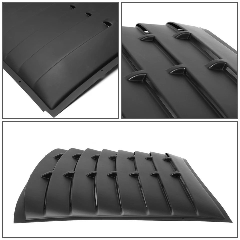 FOR 05-14 FORD MUSTANG BLACK REAR+SIDE QUARTER WINDOW LOUVERS SUN SHADE COVER Foto 3 de 4