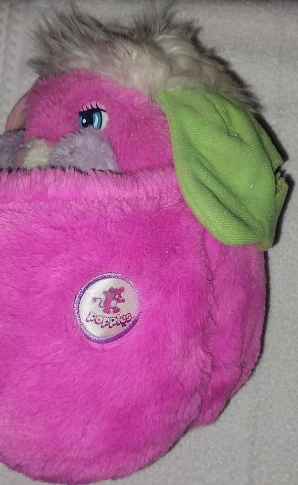 Mattel Puffball Popples Pink Multicolor Stuffed Animal Plush Toy 1980s Vintage - Image 4 of 4