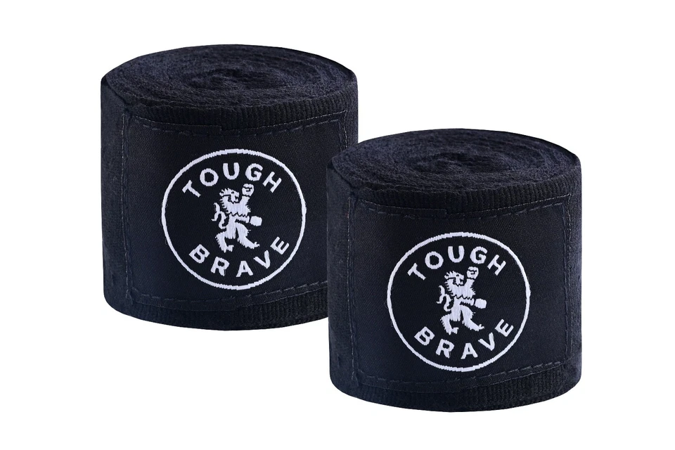 Жесткий храбрый 4-Pack бокса / MMA руки обертки - 5 м эластичный хлопок запястье и костяшки - Изображение 3 из 4