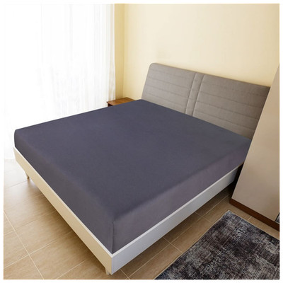 Spannbettlaken Jersey anthrazit 100% Baumwolle 180x200 cm tiefe Tasche extra weich