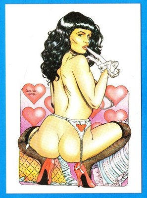 Betty Page 1993 Steve Woron's Female Fantasy Cards #10 Betty Queen Of Hearts (B)