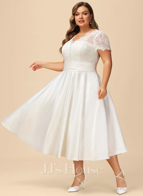 HBH Brautmode I Kurzes Brautkleid Spitze Einzelstück Gr.44 - Bild 1 von 1