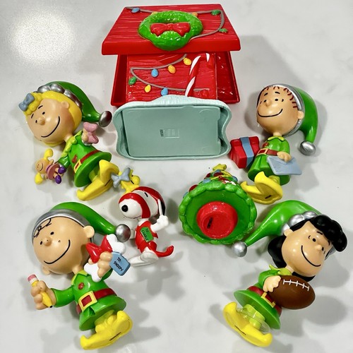 Set 7 personaggi Deluxe Vintage Peanuts Holiday 2015 Natale Just Play CVS - Foto 2 di 5