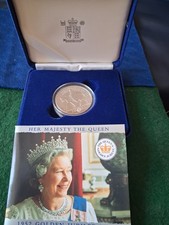 2002 Queen Elizabeth Il Golden Jubilee £5 Silver Proof Coin ~ Boxed & COA 28.28g