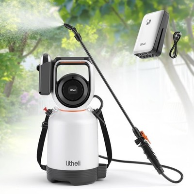 20V Cordless Garden Sprayer, 1.3 Gallon Pump, 2 Spray Modes, Battery Included