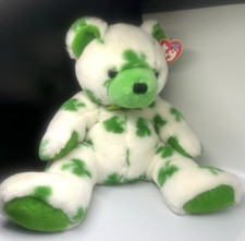TY Beanie Baby Clover the Irish Bear Large 14" 2002, St. Patrick's Day
