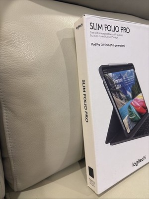 Logitech Slim Folio Pro Keyboard Case for iPad Pro 12.9  3rd/4th Gen