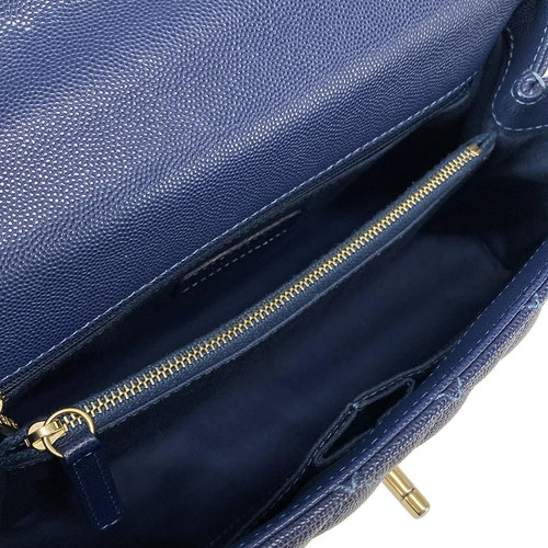Auth CHANEL Large Top Handle Flap Bag/Coco Handle/Matelasse A92991 Dark Navy - Picture 10 of 20