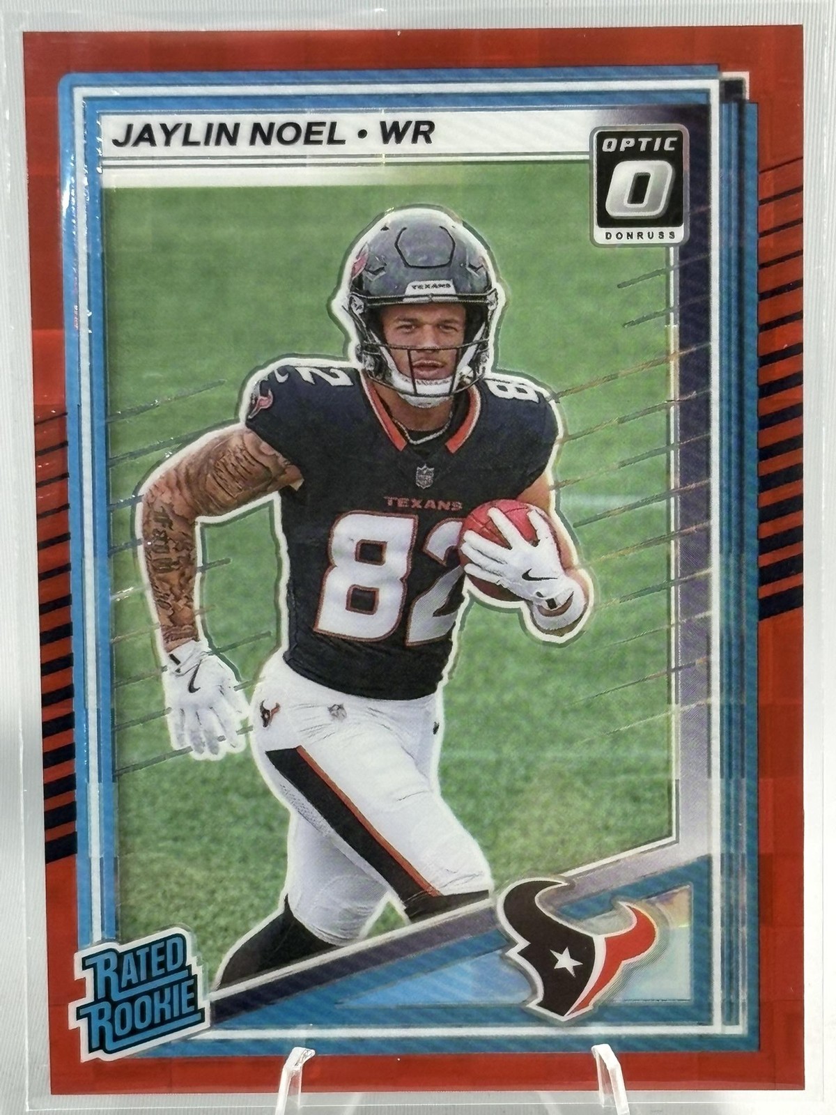 2025 Donruss #324 Jaylin Noel Optic Rated Rookies Preview Red Pandora