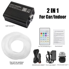 500-1000PC Car Home Headliner Twinkle Meteor Shooting Star Light Fiber Optic Kit