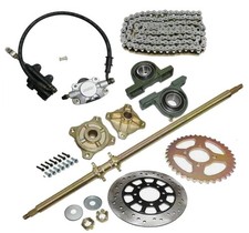 44 Go Kart Rear Axle Kit 530 Sprocket Hub Brake Assembly for Golf Cart ATV Buggy