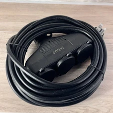 Dilvoo Extension Cord with Locking Socket, 25 ft, Black