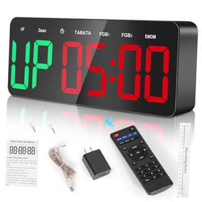  Gym Timer - Large Digital Gym Interval Workout for Fitness Enthusiast | 6 