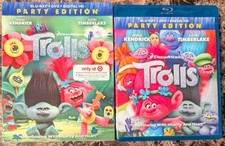 Trolls Blu-ray  DVD 2016 3-Disc Set Party Edition Target Exclusive w Slipcover
