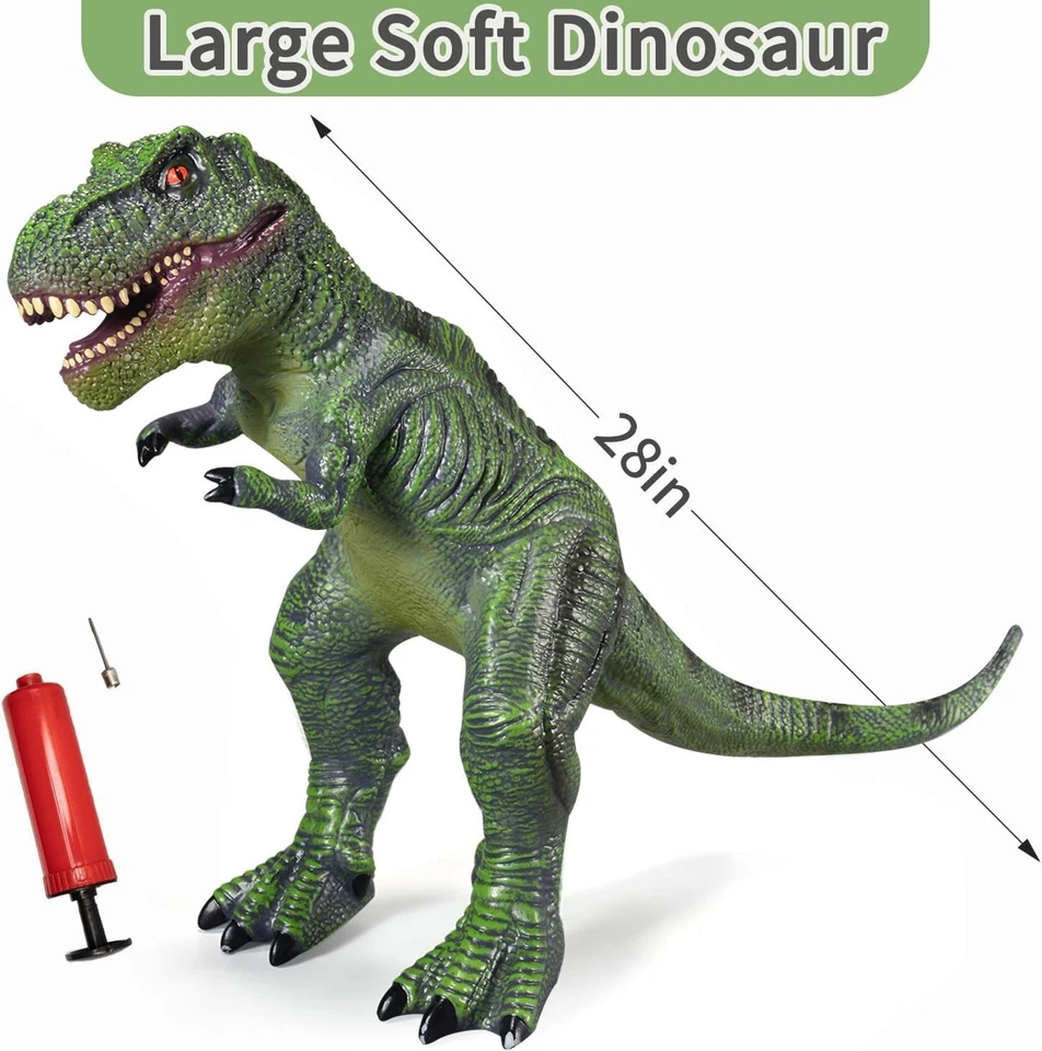 Juguetes de dinosaurios grandes - 28" Tyrannosaurus Rex juguetes de dinosaurios suaves para niños 3-5, B... Foto 4 de 4