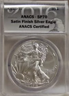2016 W US Burnished Silver Eagle $1 ANACS SP70