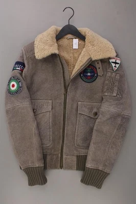Second Life Fashion Echtleder Pilotenjacke gefüttert für Herren Gr. 52, L grau - Bild 1 von 4