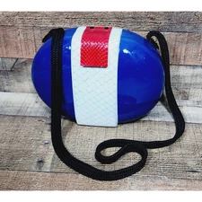 Vintage 1980's Marc Levine Lacquer Hard Shell Purse Bag Artist Unique